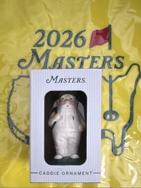 Masters 2026 Gnome Caddie Ornament White Christmas Golf Collectible